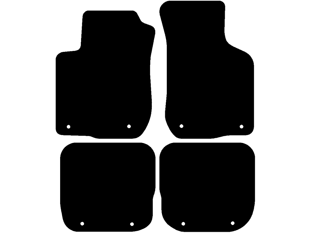 Met bevestiging op de achtermatten | Bevestigingssysteem: Clips (dicht) | Variant 3