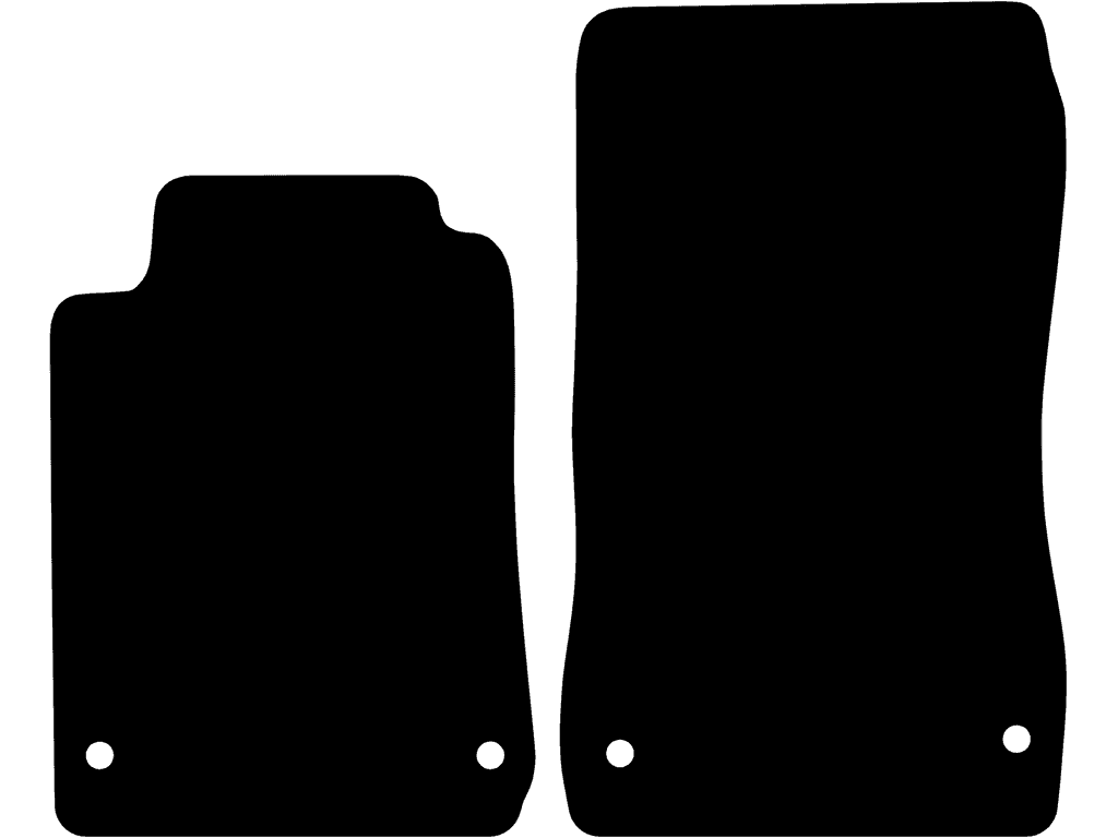 Dubbele bevestiging | Bestuurdersmat zonder flap | Variant 1 | Bevestigingssysteem: Clips (gesloten)