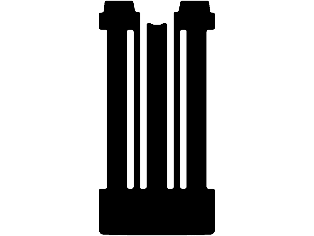 L2H1 | Achter | 6 rails | Dubbele schuifdeur