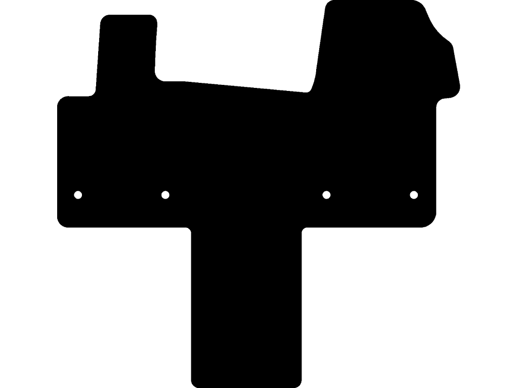 Voor | Zonder rails tussen de voorstoelen