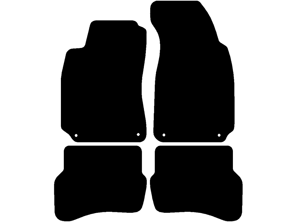 Sedan / Variant | Zonder bevestiging op de achtermatten | Bevestigingssysteem: Clips (dicht)