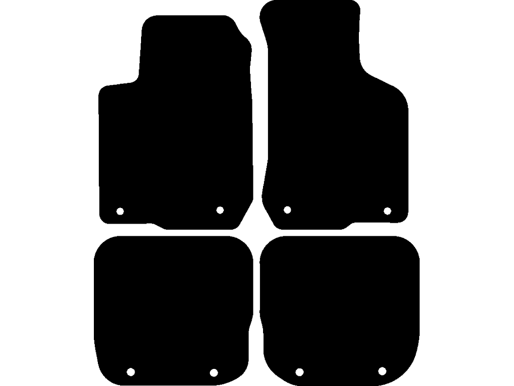 Met bevestiging op de achtermatten | Bevestigingssysteem: Clips (met oog) | Variant 2