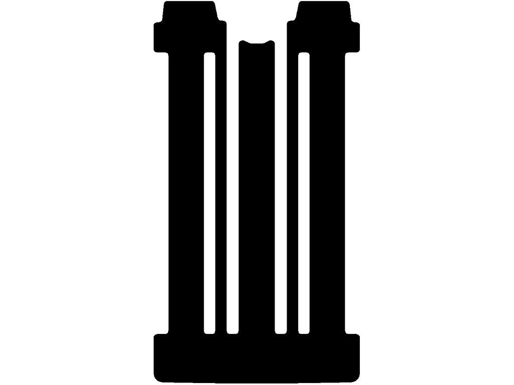 L1H1 | Achter | 6 rails | Dubbele schuifdeur