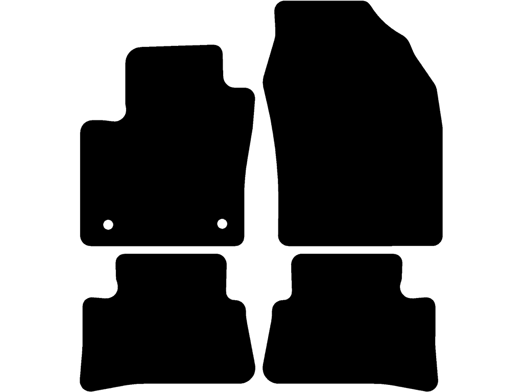 Vloermatten Voor Toyota C-HR (vanaf 2016) - Op Maat Gemaakt, Zwart Tapijt Met Versterkte Rubberen Hielbescherming